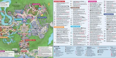 डिज्नी दुनिया में जादू राज्य का नक्शा