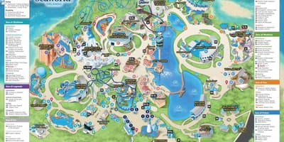 नक्शे के Seaworld ऑरलैंडो