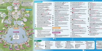 के मानचित्र डिज्नी वर्ल्ड EPCOT
