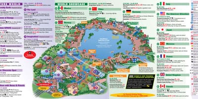 EPCOT, डिज्नी की दुनिया के नक्शे